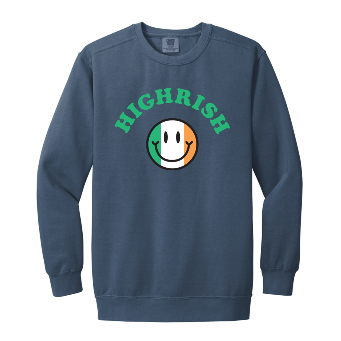 Highrish - Green Vintage Wash Crewneck Sweatshirt