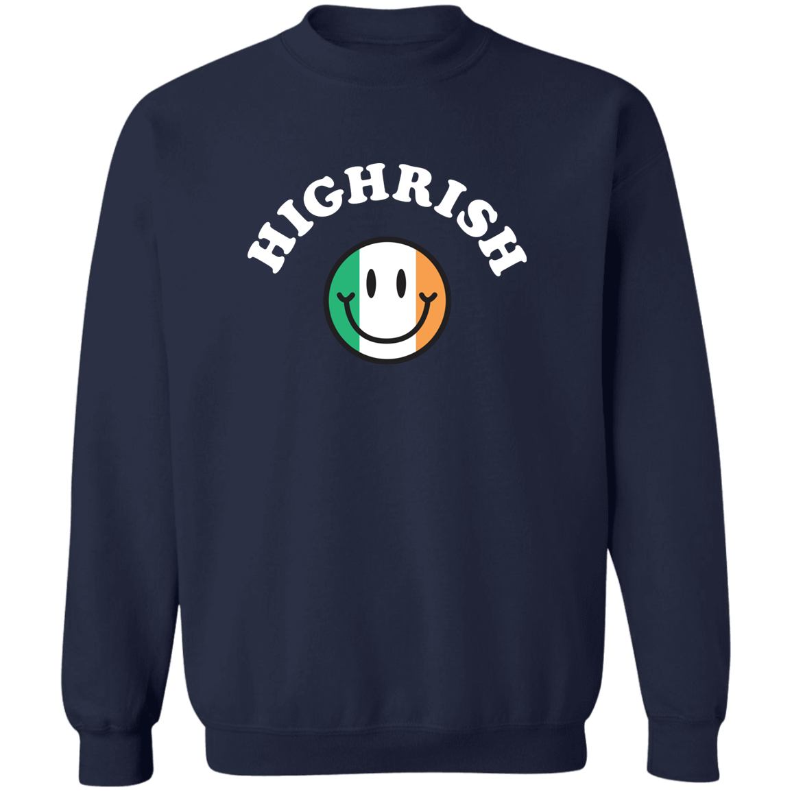 Highrish - White Classic Crewneck Sweatshirt
