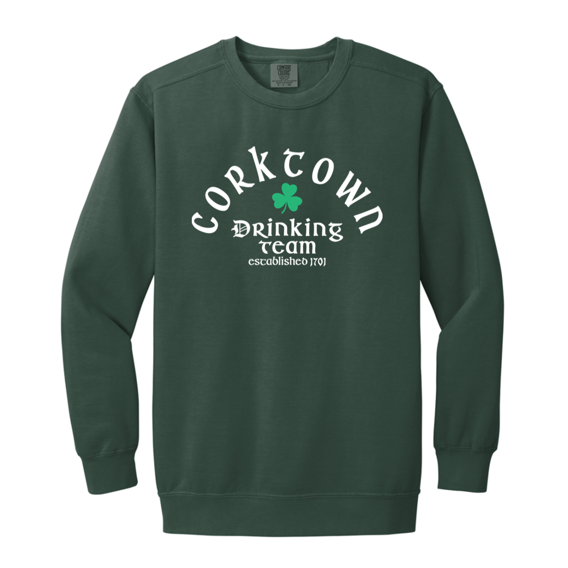 Corktown Drinking Team - White Vintage Wash Crewneck Sweatshirt