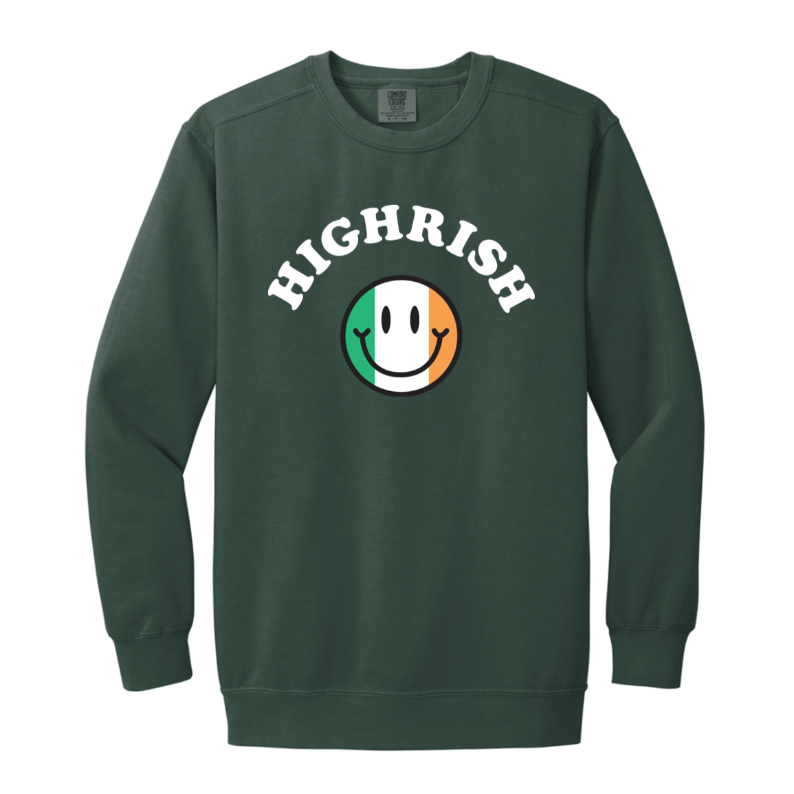 Highrish - White Vintage Wash Crewneck Sweatshirt