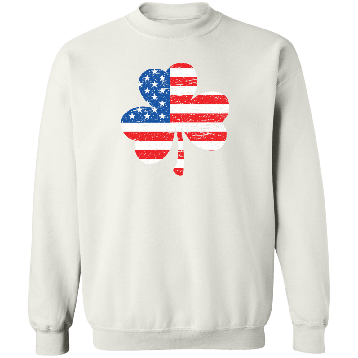 American Flag Shamrock - Distressed Classic Crewneck Sweatshirt