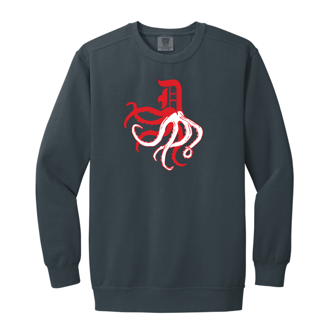 D Octopus - Red Vintage Wash Crewneck Sweatshirt