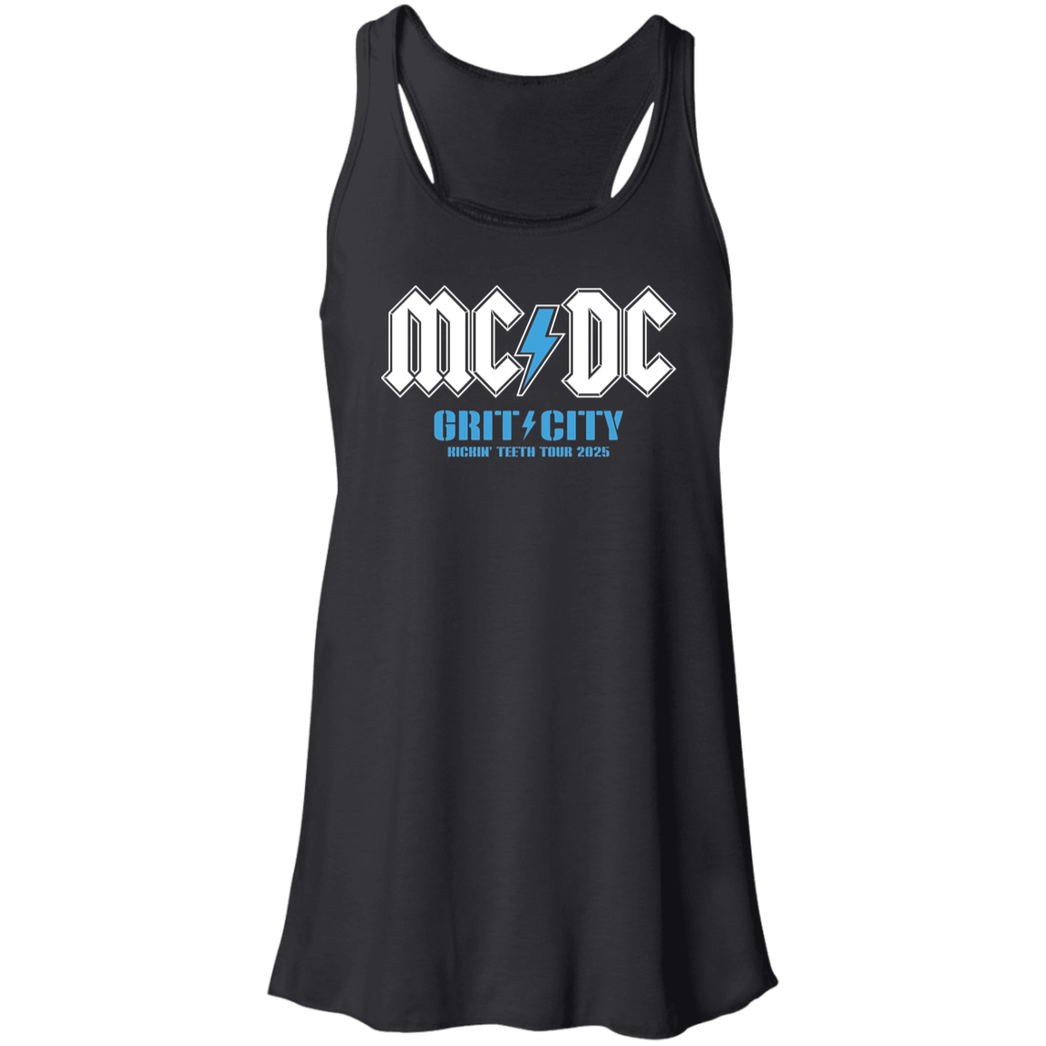 MCDC Kickin Teeth Tour 2025 (front) Flowy Racerback Tank