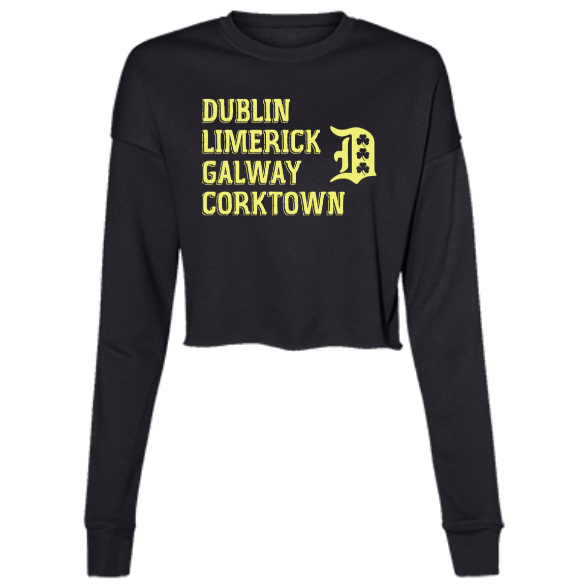 Dublin Limerick Galway Corktown Women's Cropped Crewneck Sweatshirt