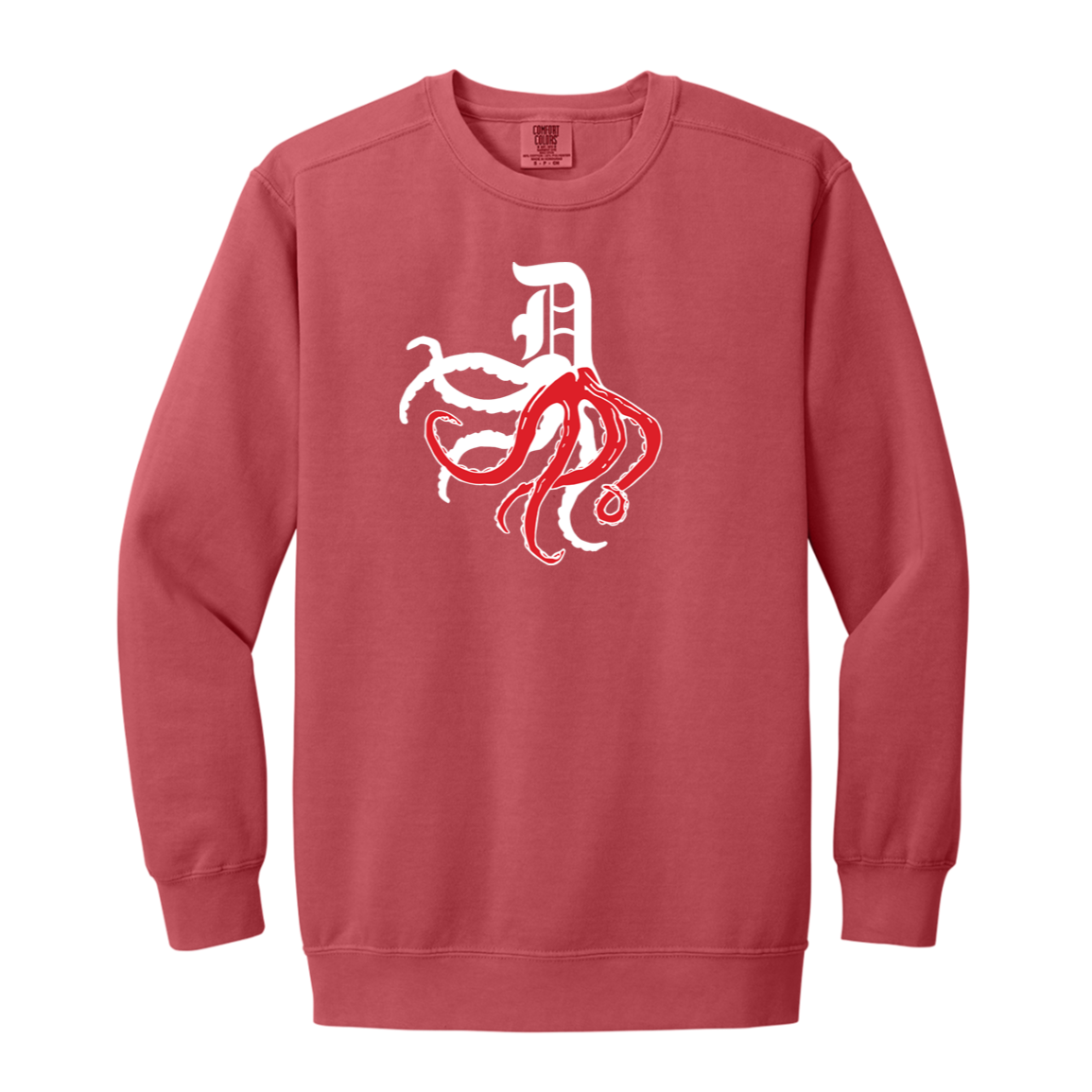 D Octopus - White Vintage Wash Crewneck Sweatshirt