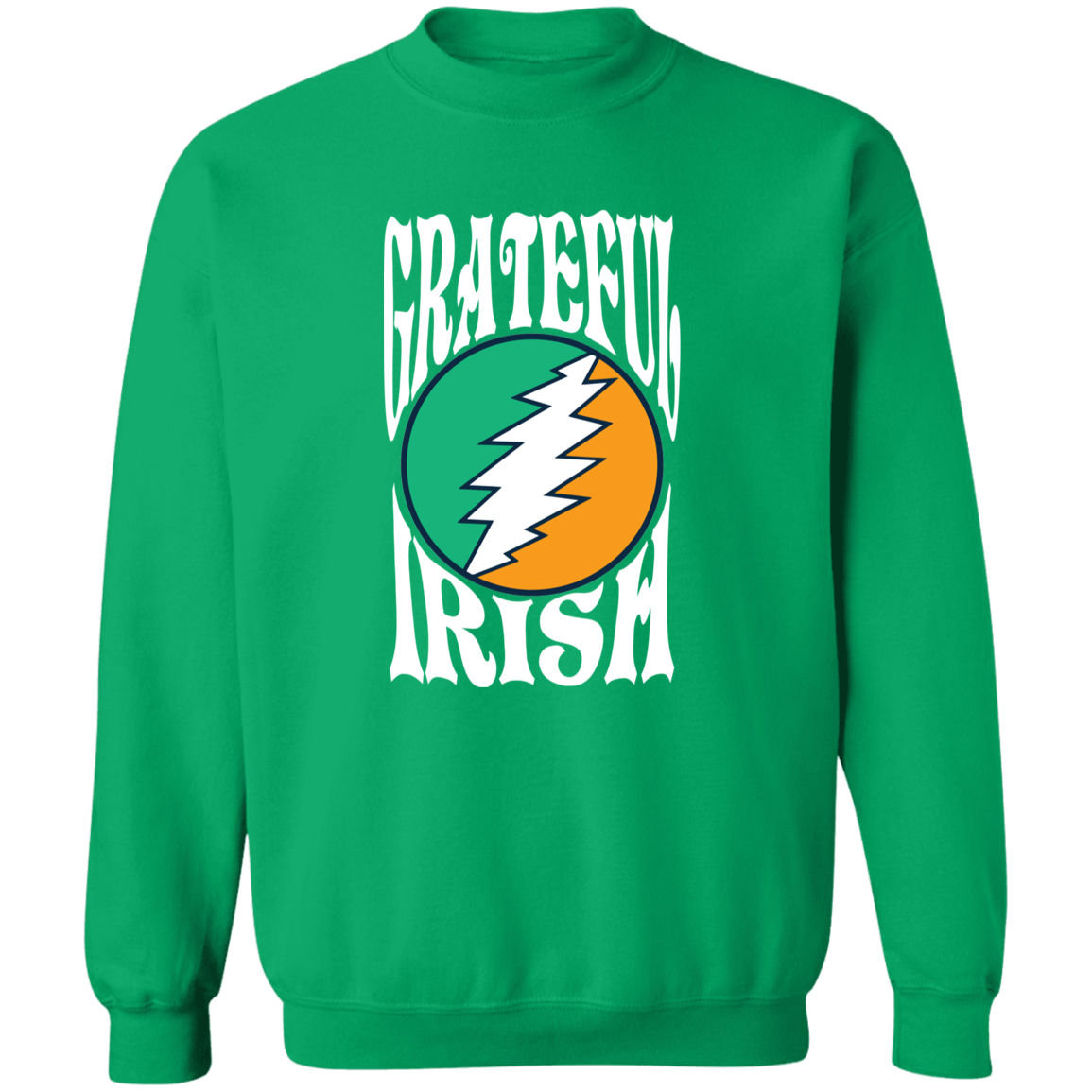 Grateful Irish - White Classic Crewneck Sweatshirt