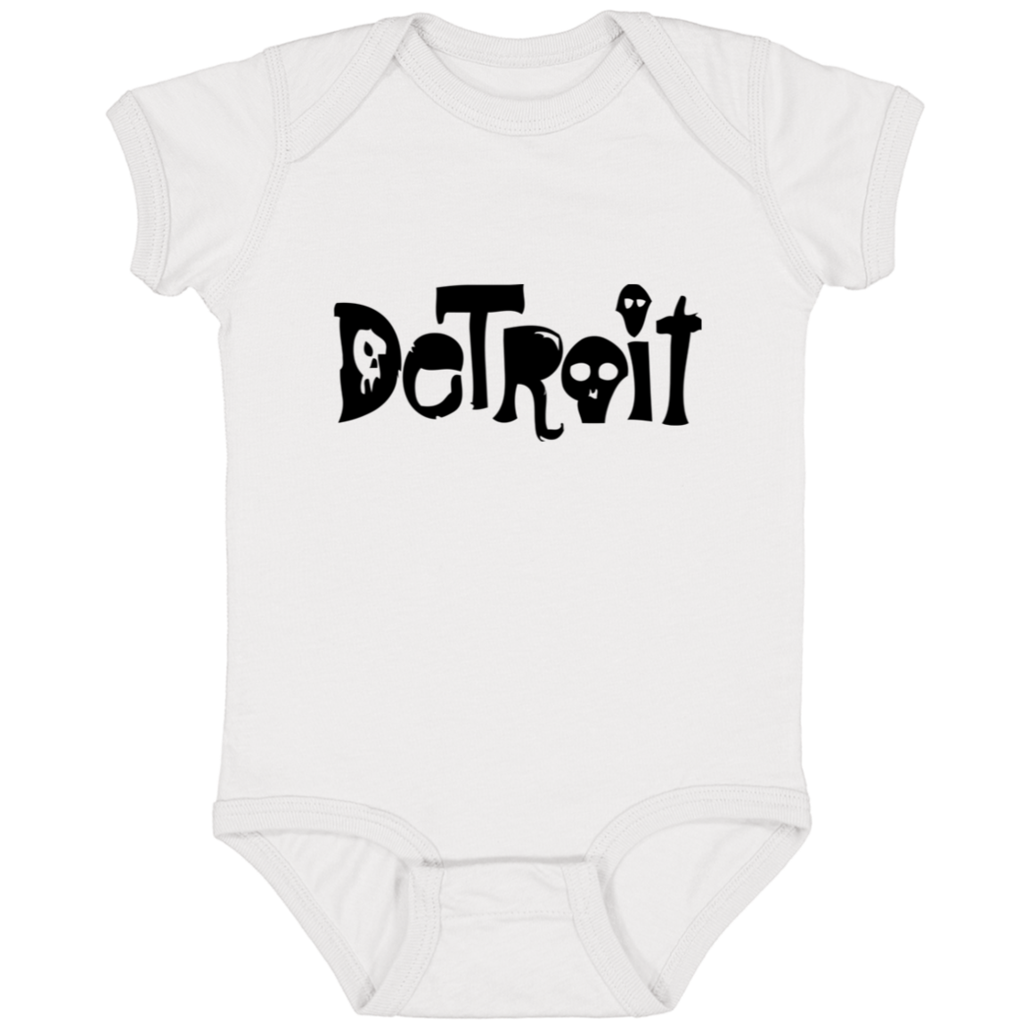 Vintage DWD Detroit Skulls Infant Baby Onsie Bodysuit