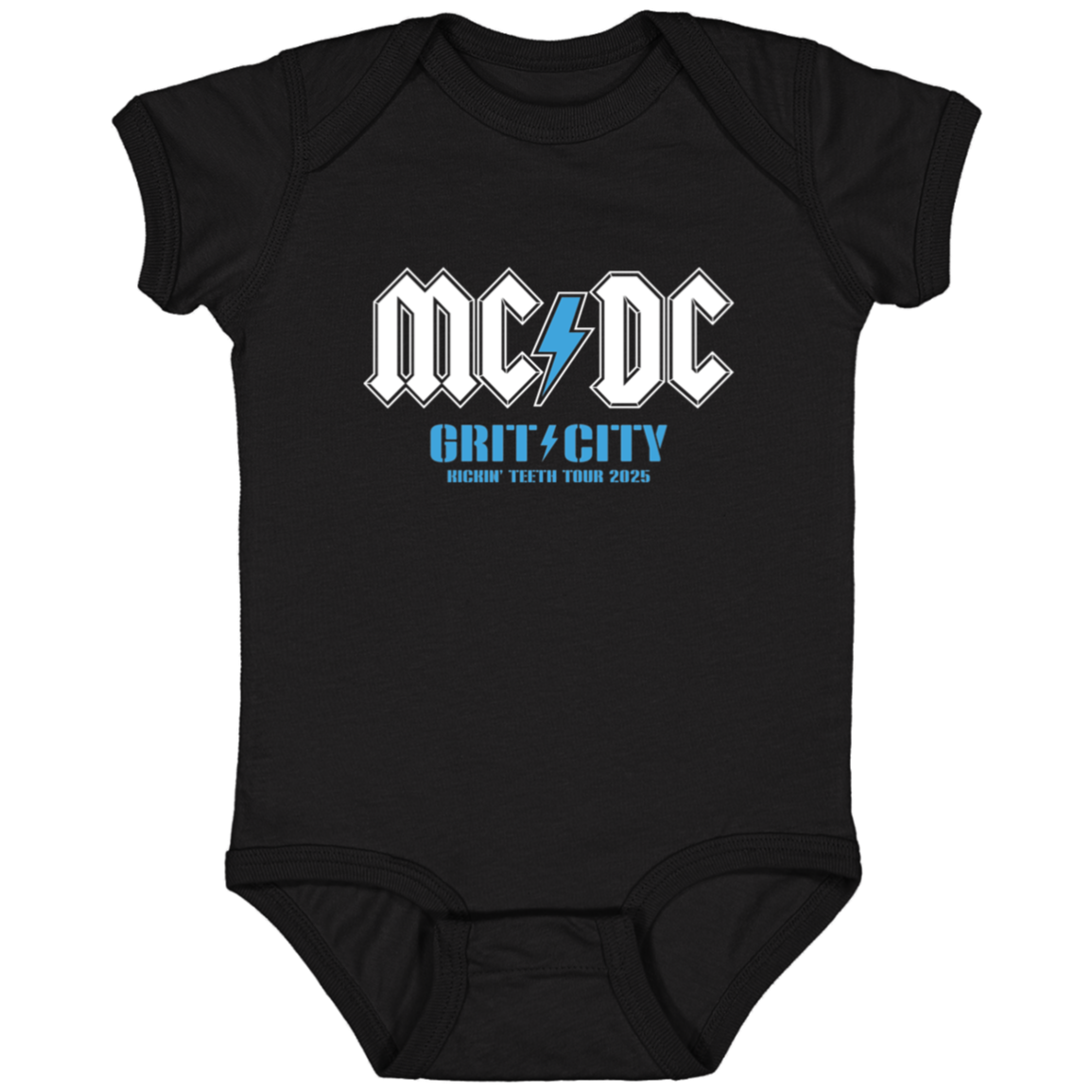 MCDC Kickin Teeth Tour 2025 (front) Infant Baby Onsie Bodysuit