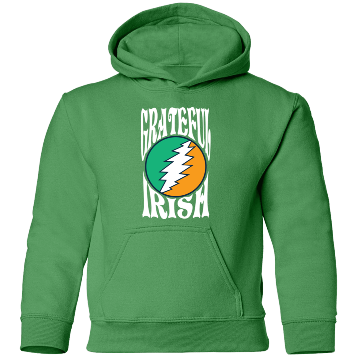 Grateful Irish - White Kids Unisex Classic Hoodie