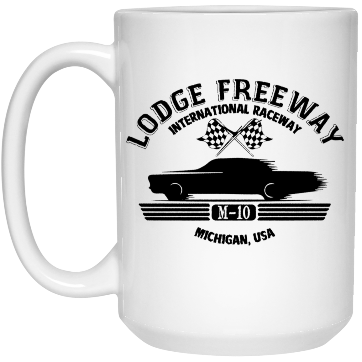 Lodge Freeway International Raceway 15oz White Mug