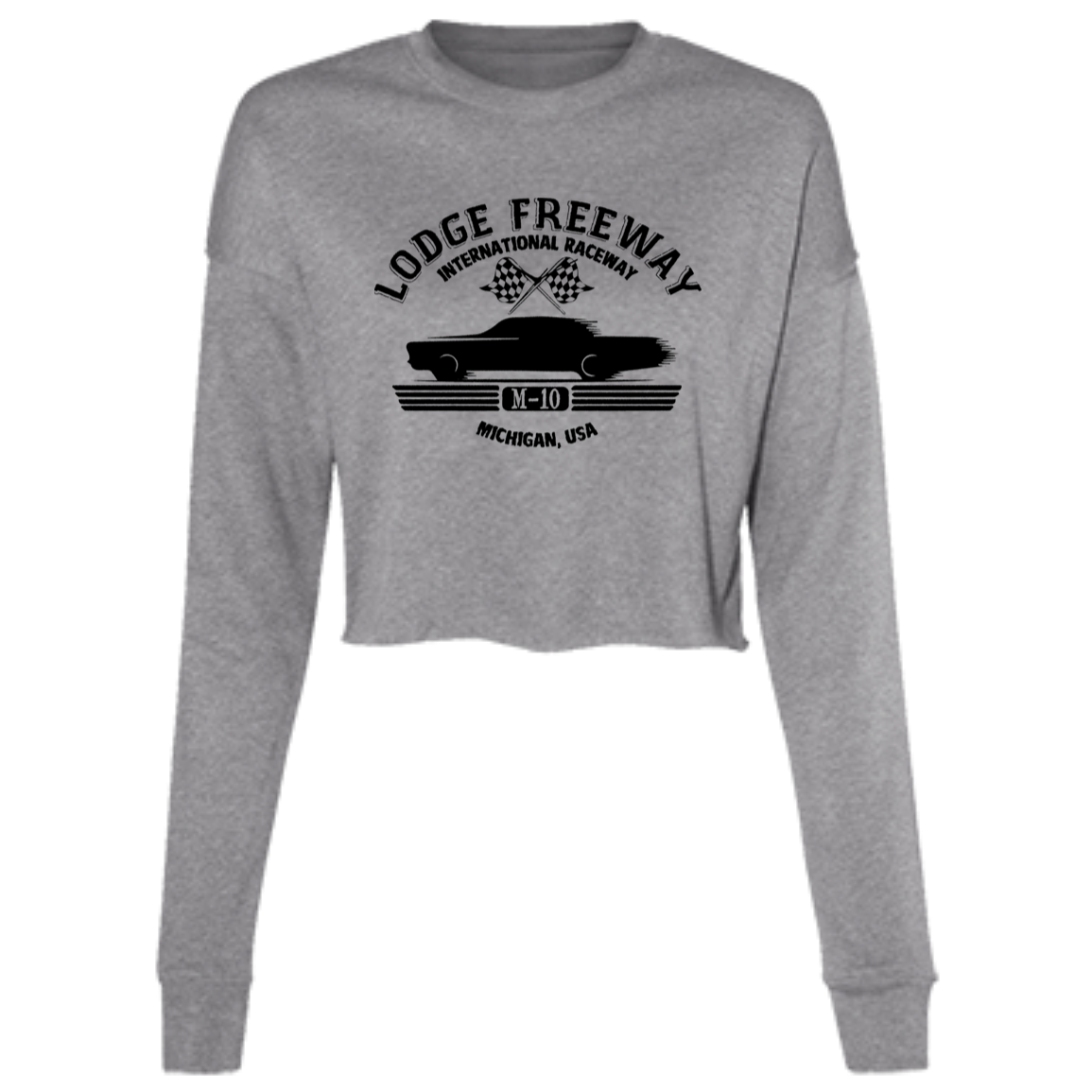 Lodge Freeway International Raceway Women's Cropped Crewneck Sweatshirt