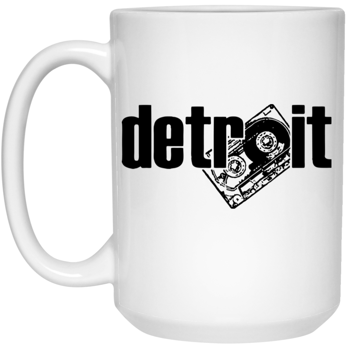 DWD Detroit Casette 15oz White Mug