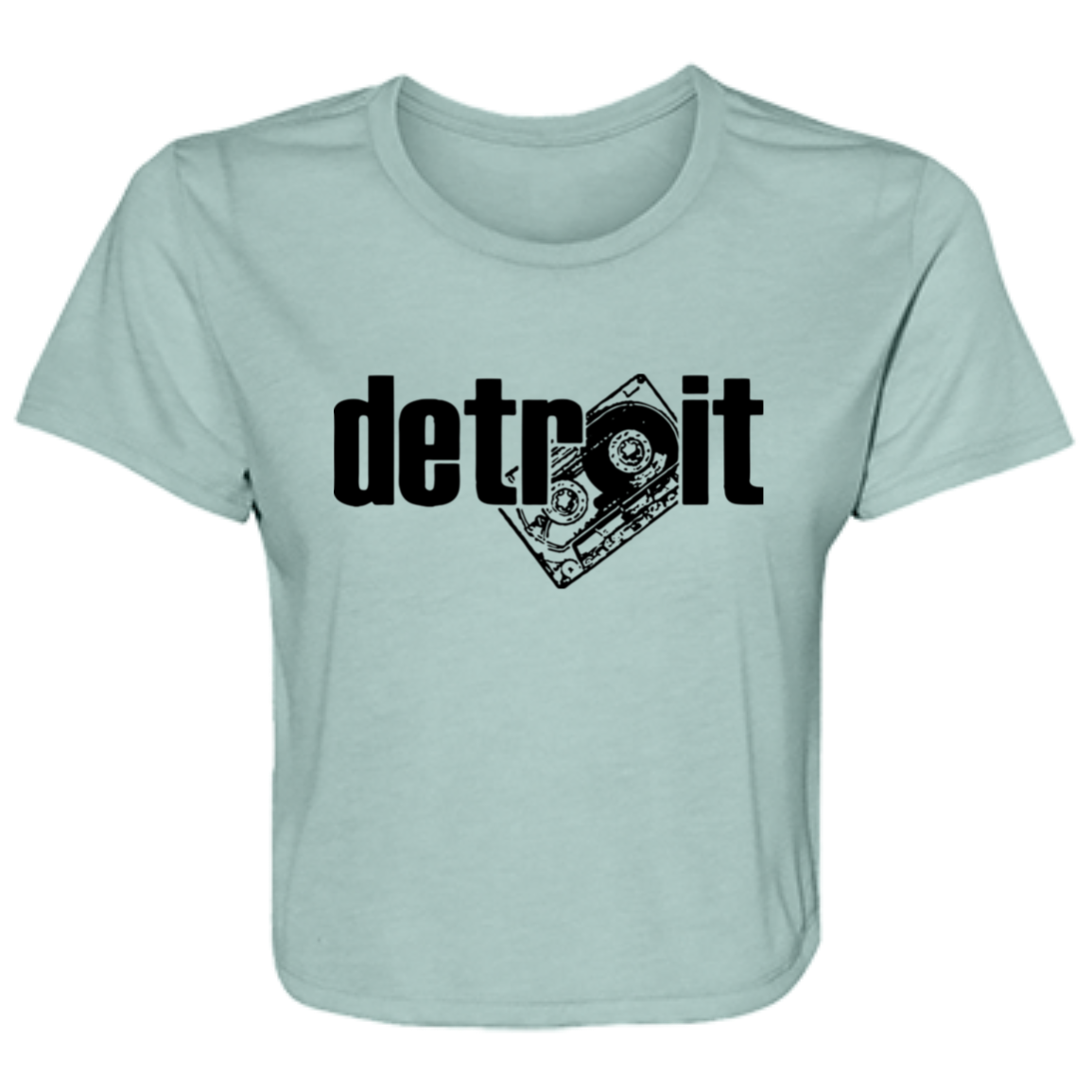 DWD Detroit Casette Flowy Cropped Tee