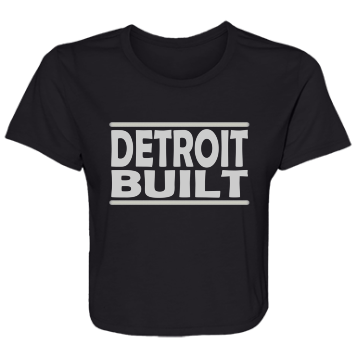 Old School Detroit Built Flowy Cropped Tee
