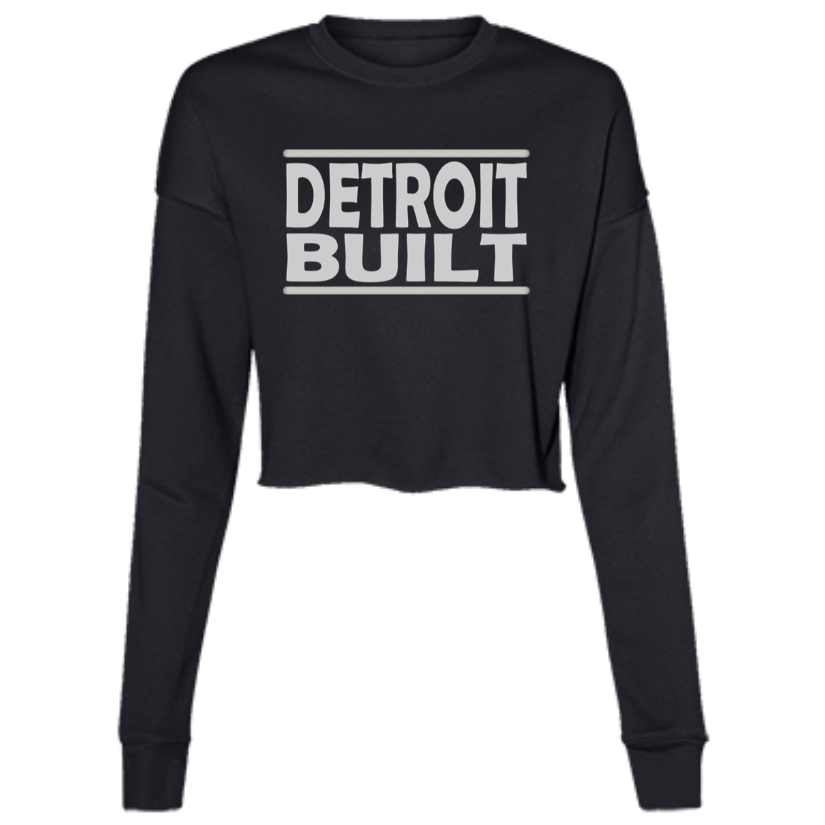 Old School Detroit Built Women's Cropped Crewneck Sweatshirt
