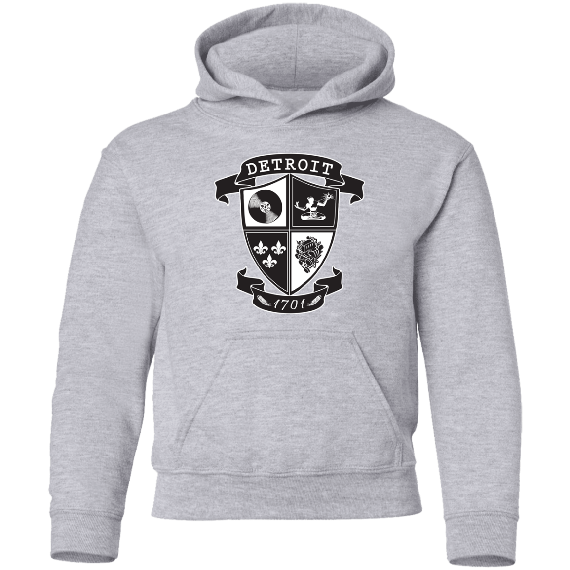 A Detroit Crest Kids Unisex Classic Hoodie