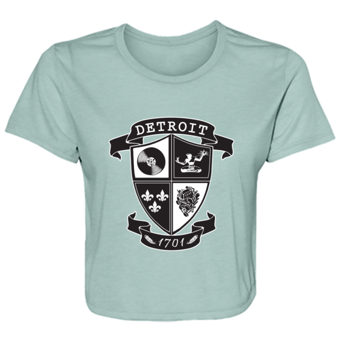 A Detroit Crest Flowy Cropped Tee