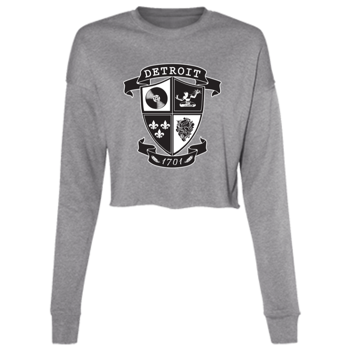 A Detroit Crest Women's Cropped Crewneck Sweatshirt