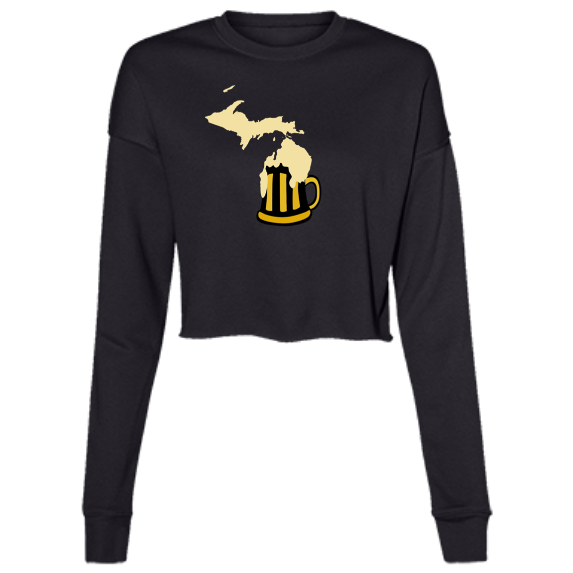 Great Michigan Beer State Women's Cropped Crewneck Sweatshirt