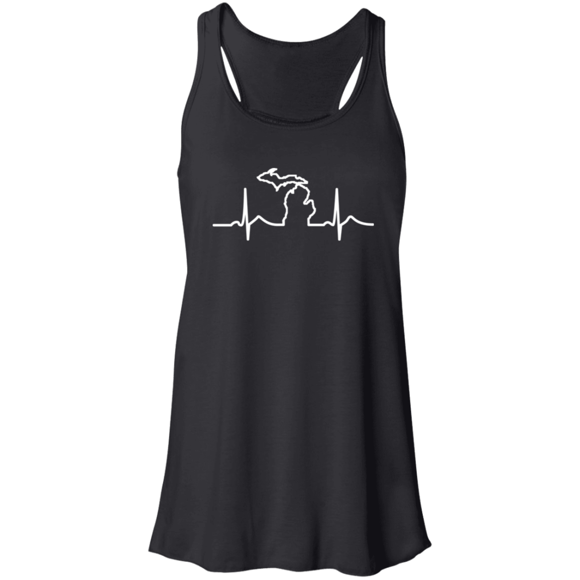 DWD Michigan Heartbeat Flowy Racerback Tank
