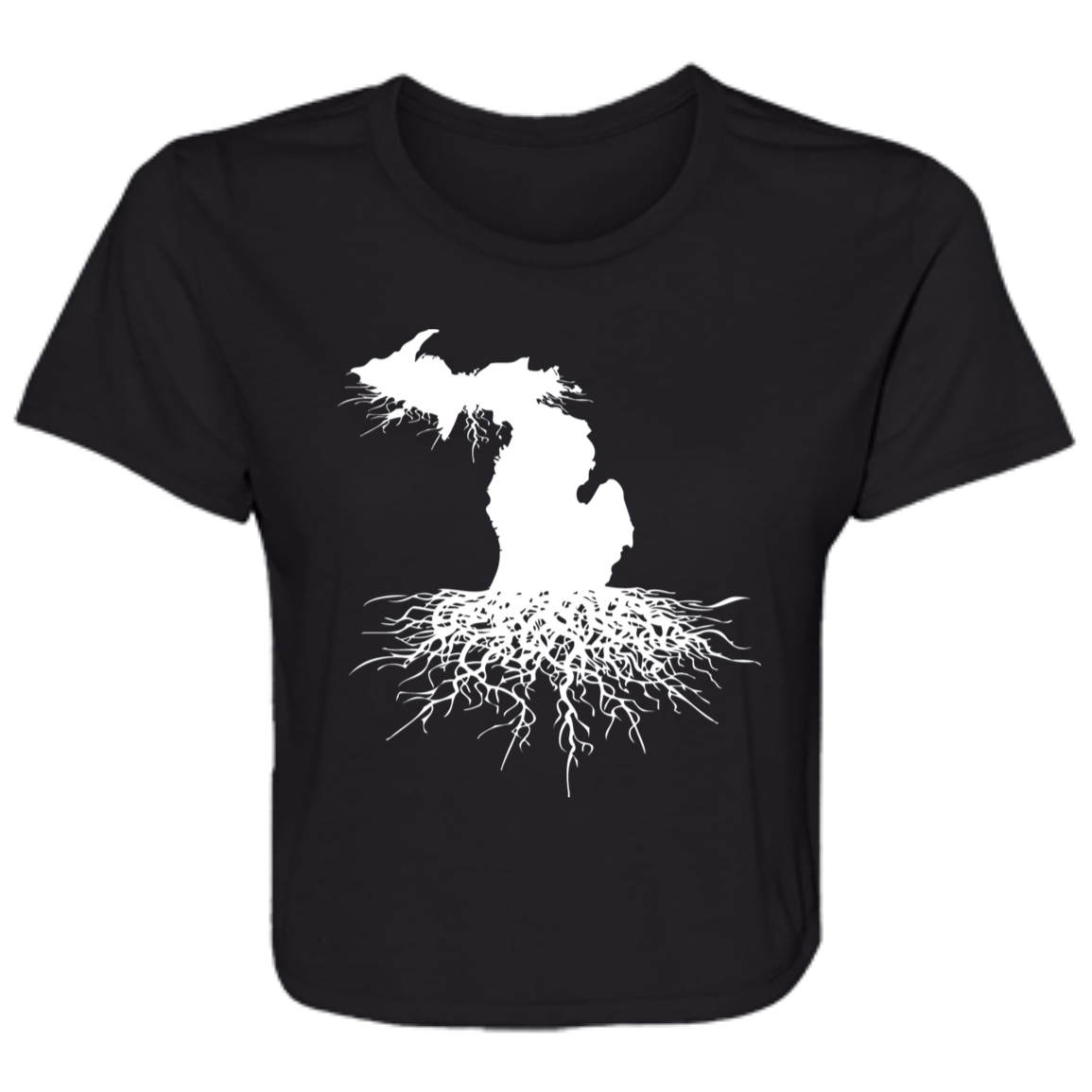 Original Michigan Roots Flowy Cropped Tee