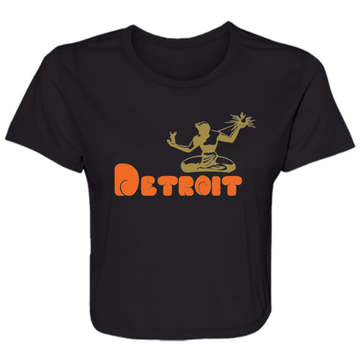 Classic  DWD Spirit of Detroit Flowy Cropped Tee