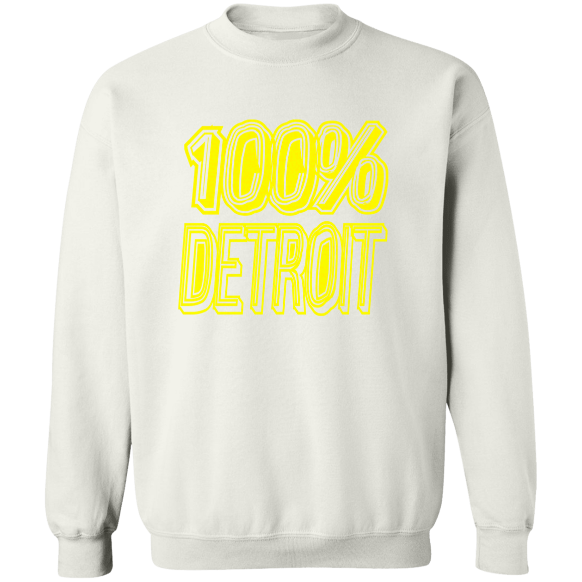 100% Detroit Classic Crewneck Sweatshirt