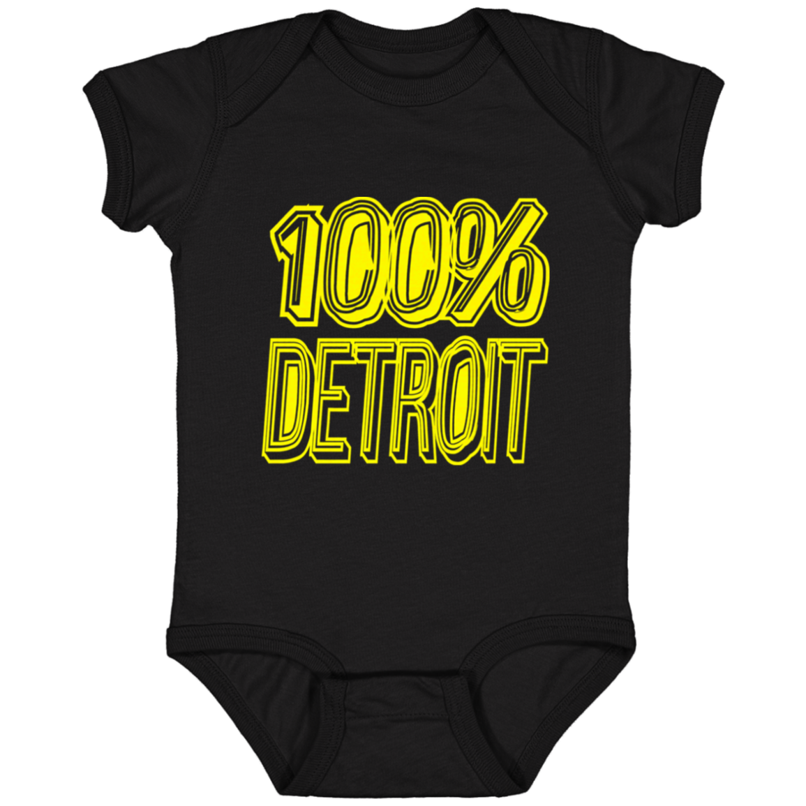 100% Detroit Infant Baby Onsie Bodysuit