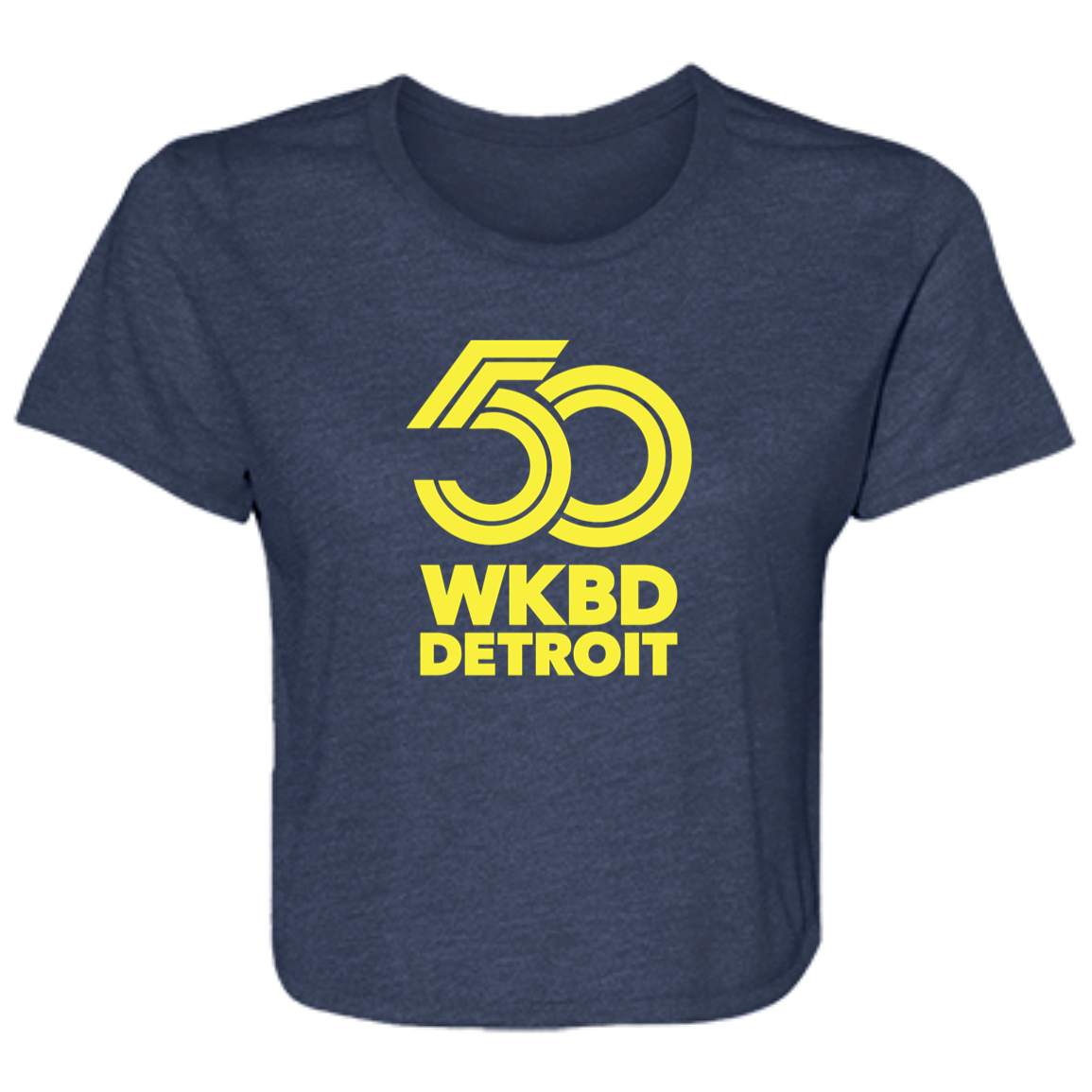 WKBD Channel 50 Detroit Flowy Cropped Tee