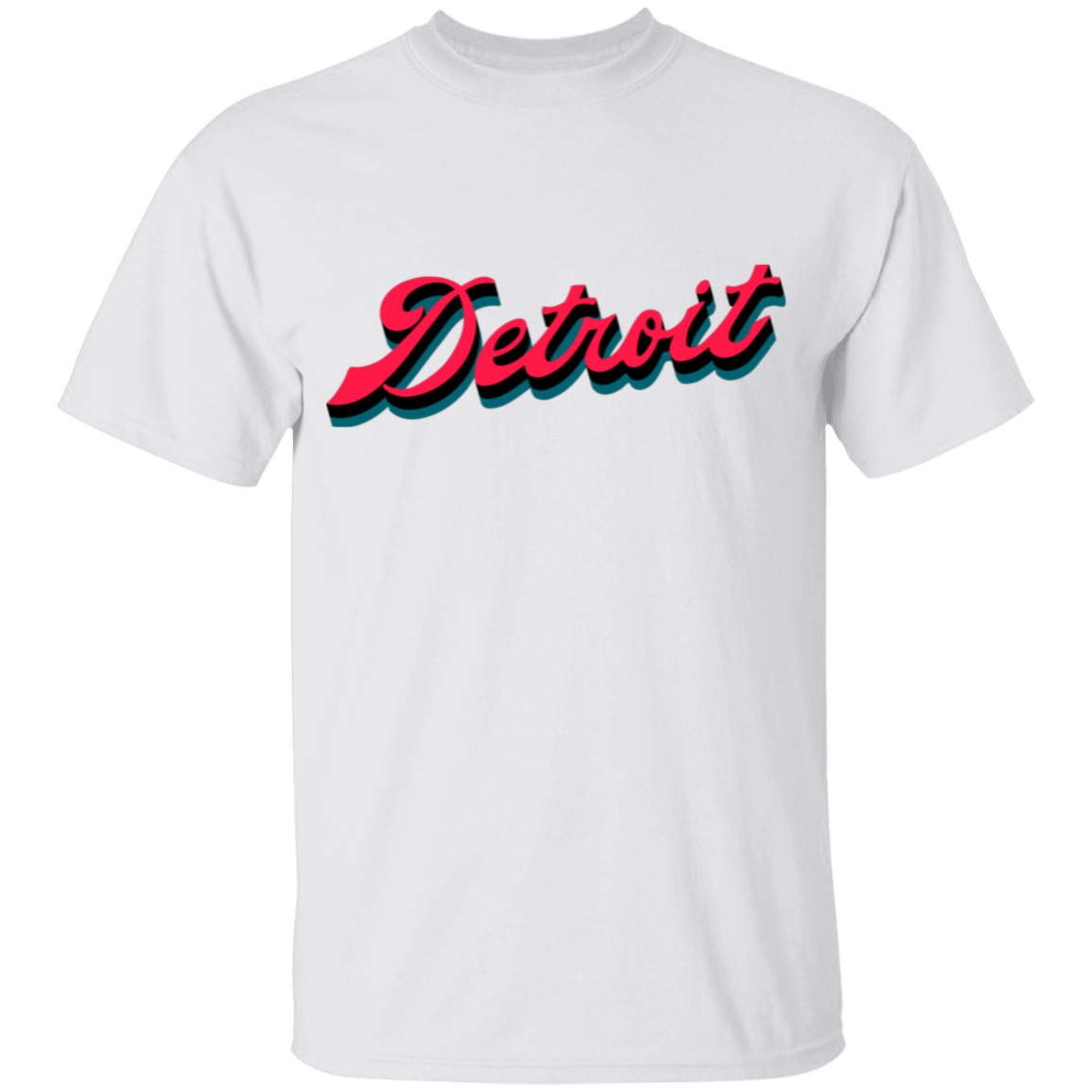 Detroit Basketball Script - Teal Kids Unisex Classic T-Shirt