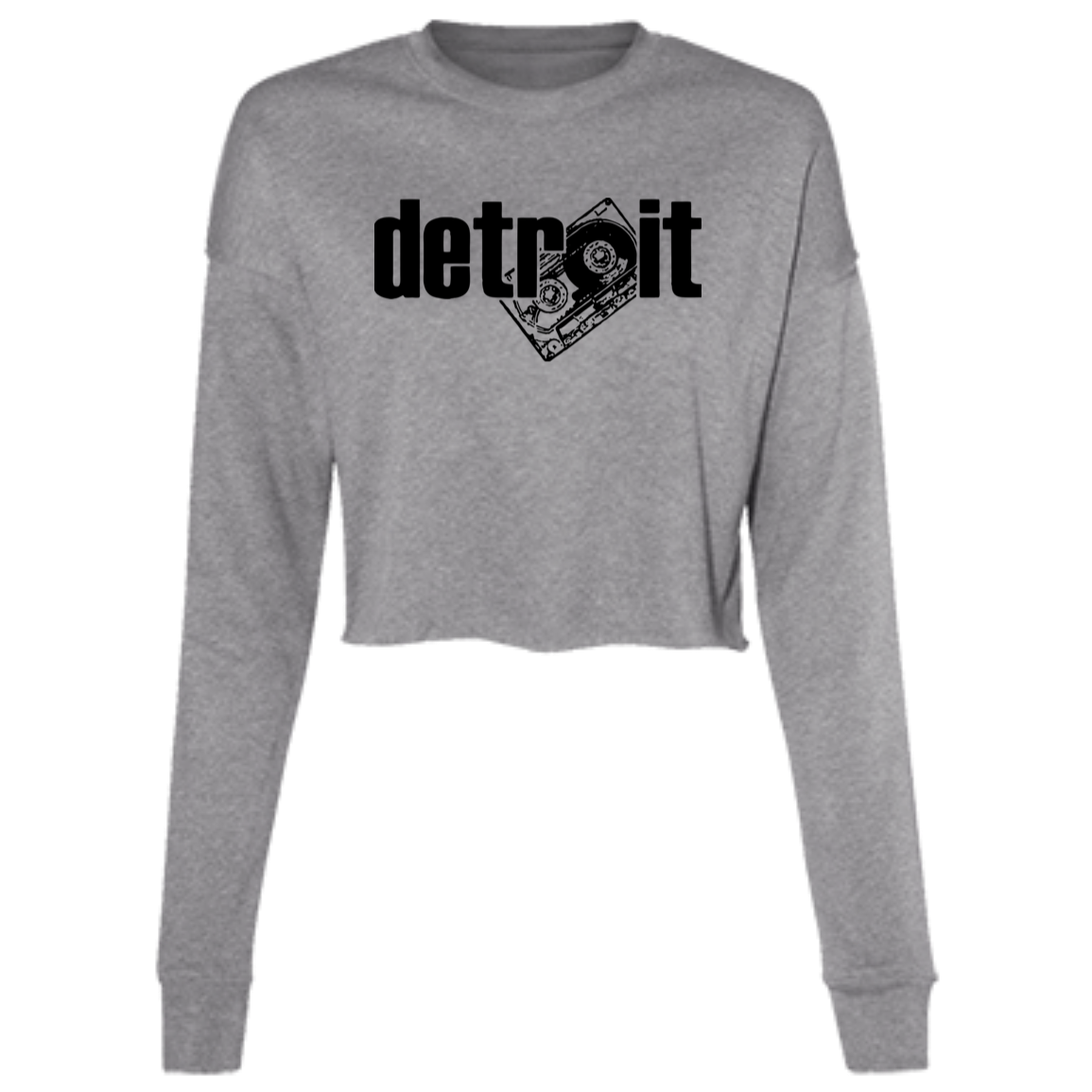 DWD Detroit Casette Women's Cropped Crewneck Sweatshirt