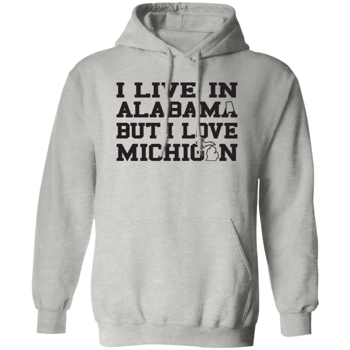 Live Alabama Love Michigan - Black Classic Unisex Hoodie