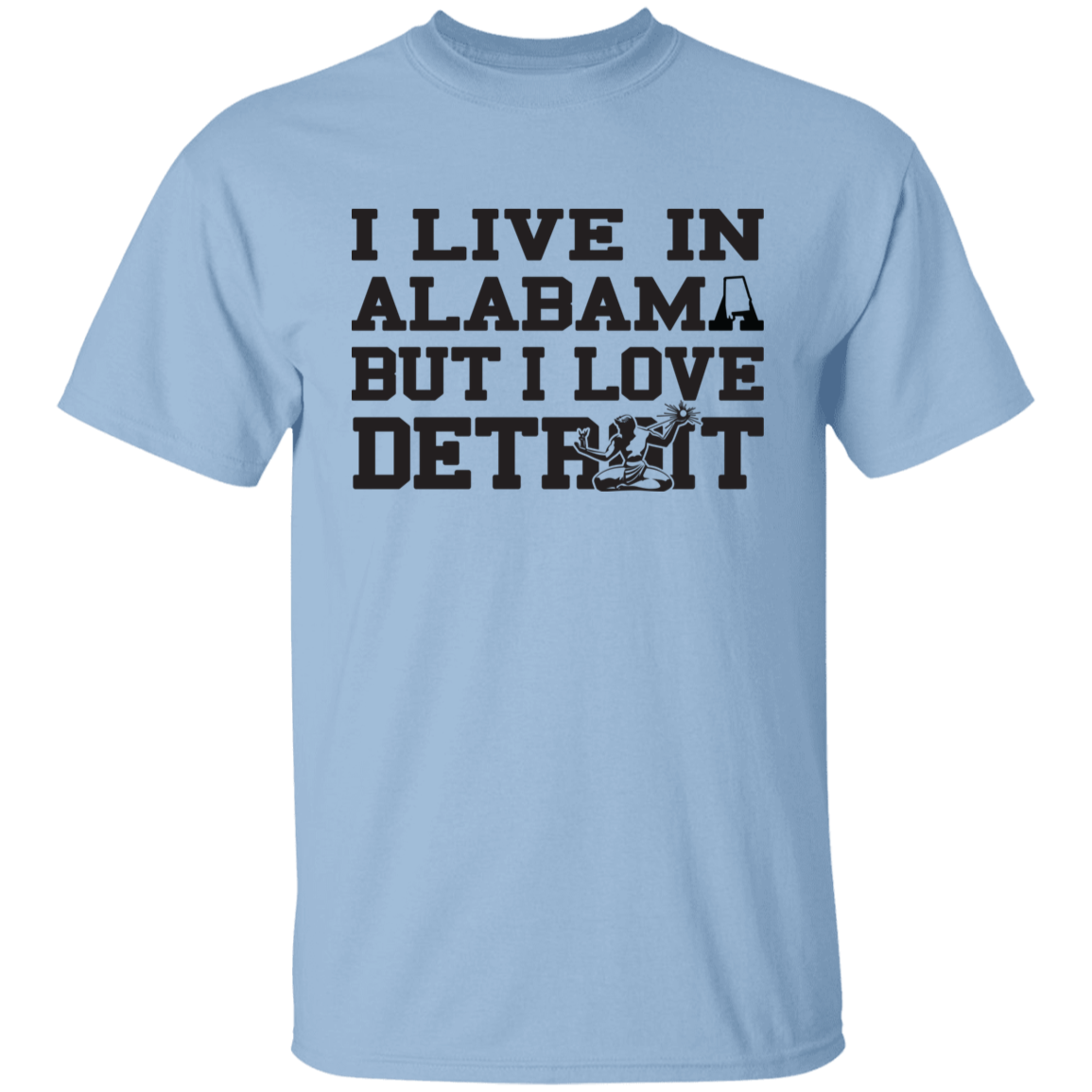 Live Alabama Love Detroit - Black Kids Unisex Classic T-Shirt
