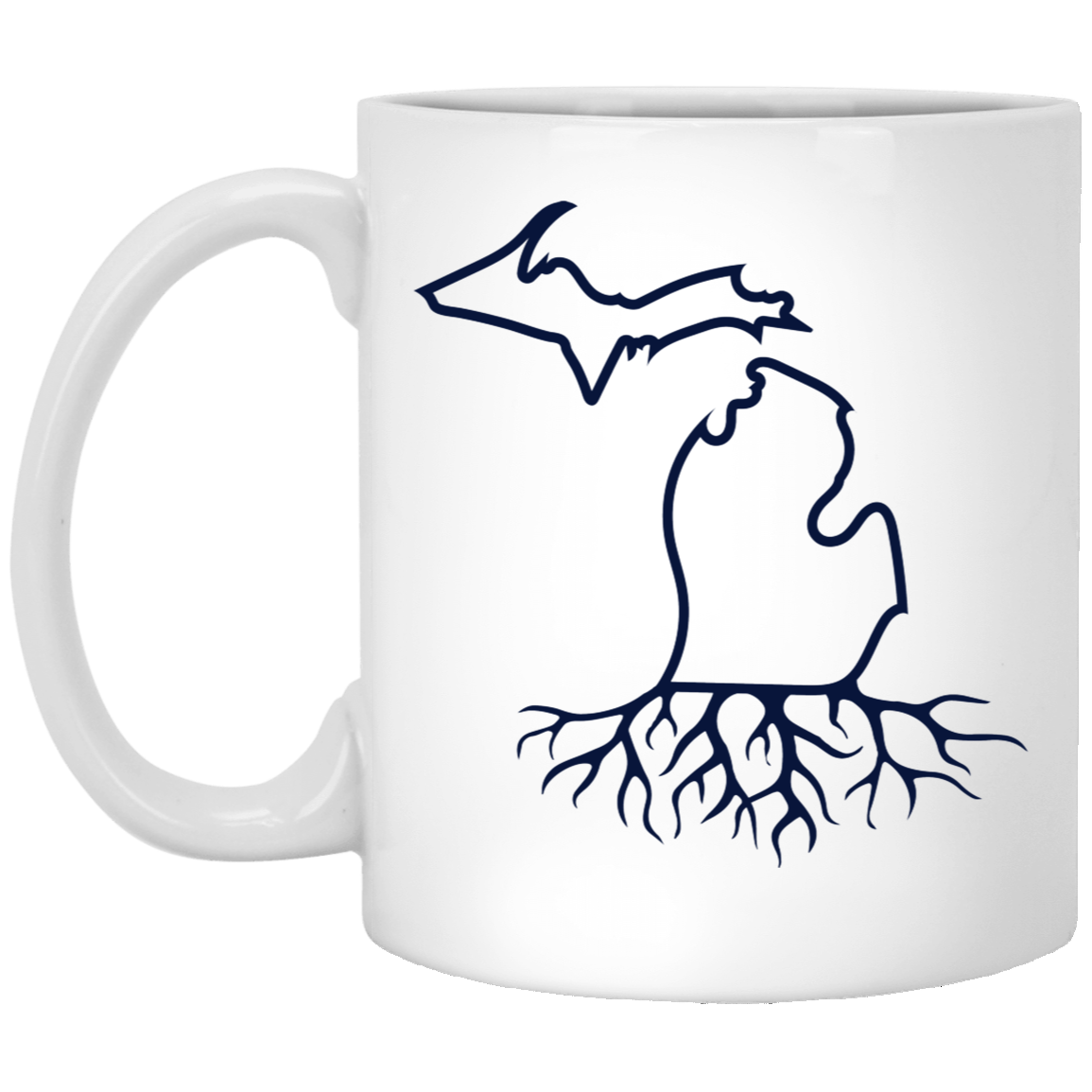 Michigan Roots - Navy White Mug