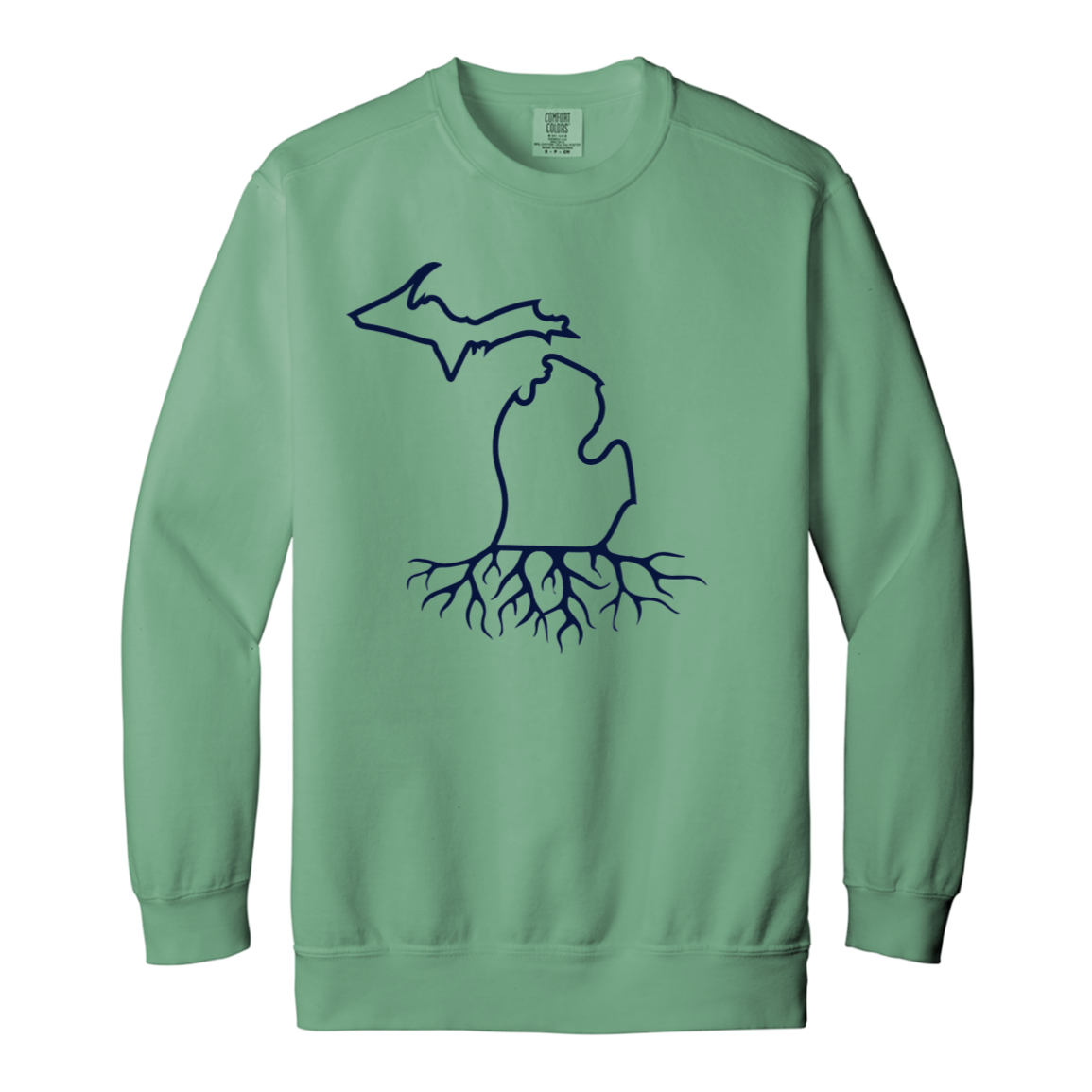 Michigan Roots - Navy Vintage Wash Crewneck Sweatshirt