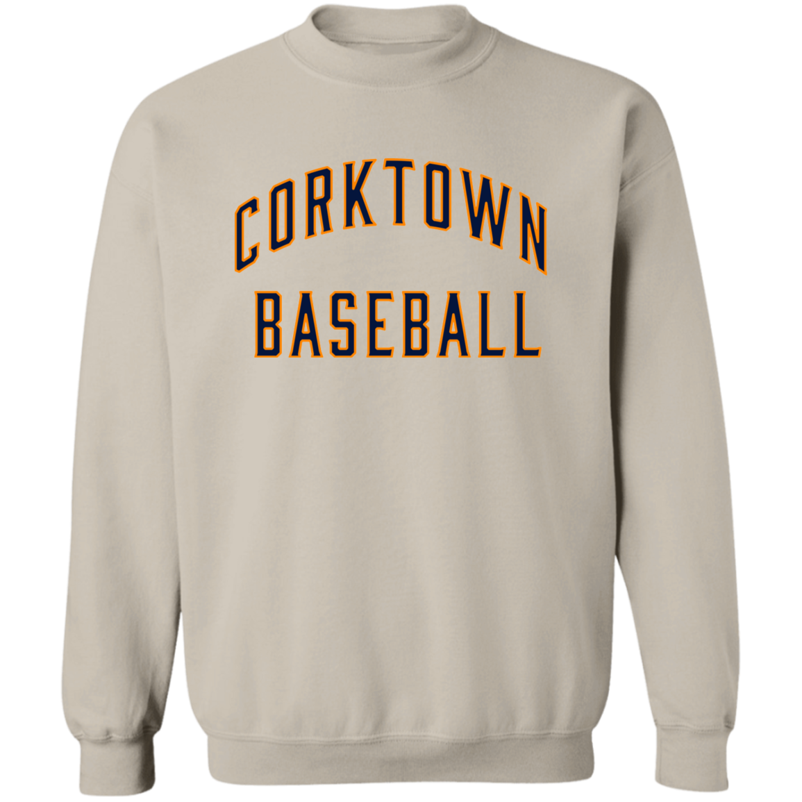 Corktown Baseball - Navy + Orange Classic Crewneck Sweatshirt