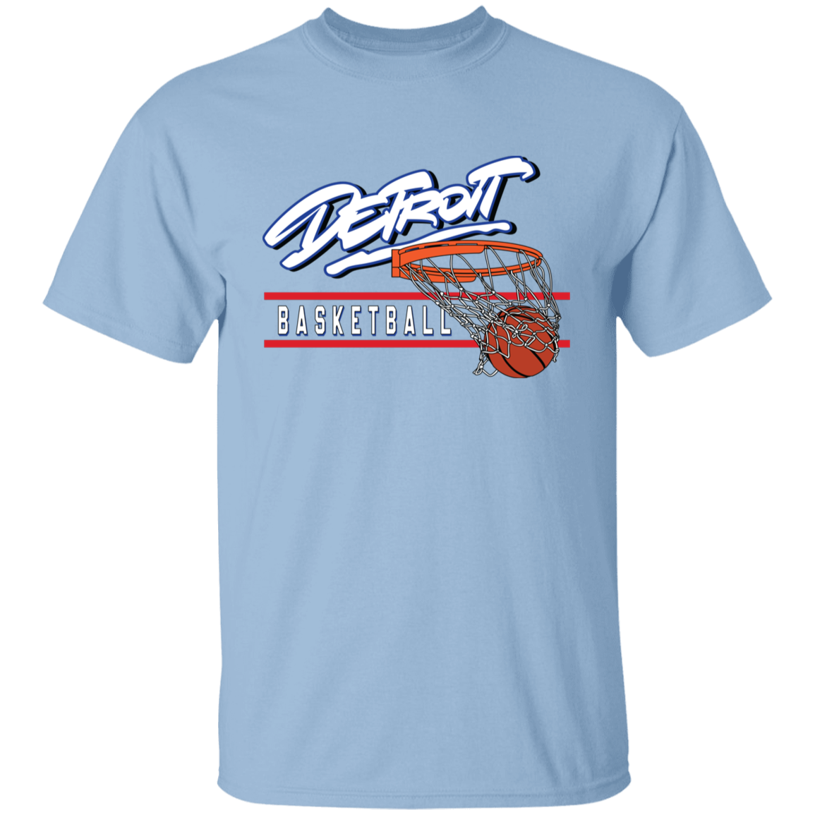 90s Detroit Basketball Swish - White & Red Youth Classic T-Shirt