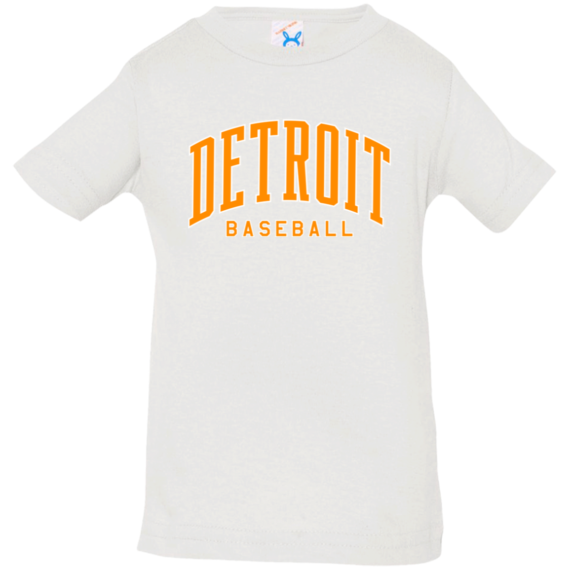 Detroit Baseball Arch Bright Orange - White Infant T-Shirt