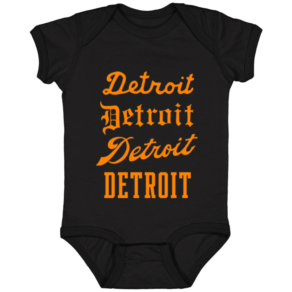 Detroit Stack - Orange Infant Baby Onsie Bodysuit