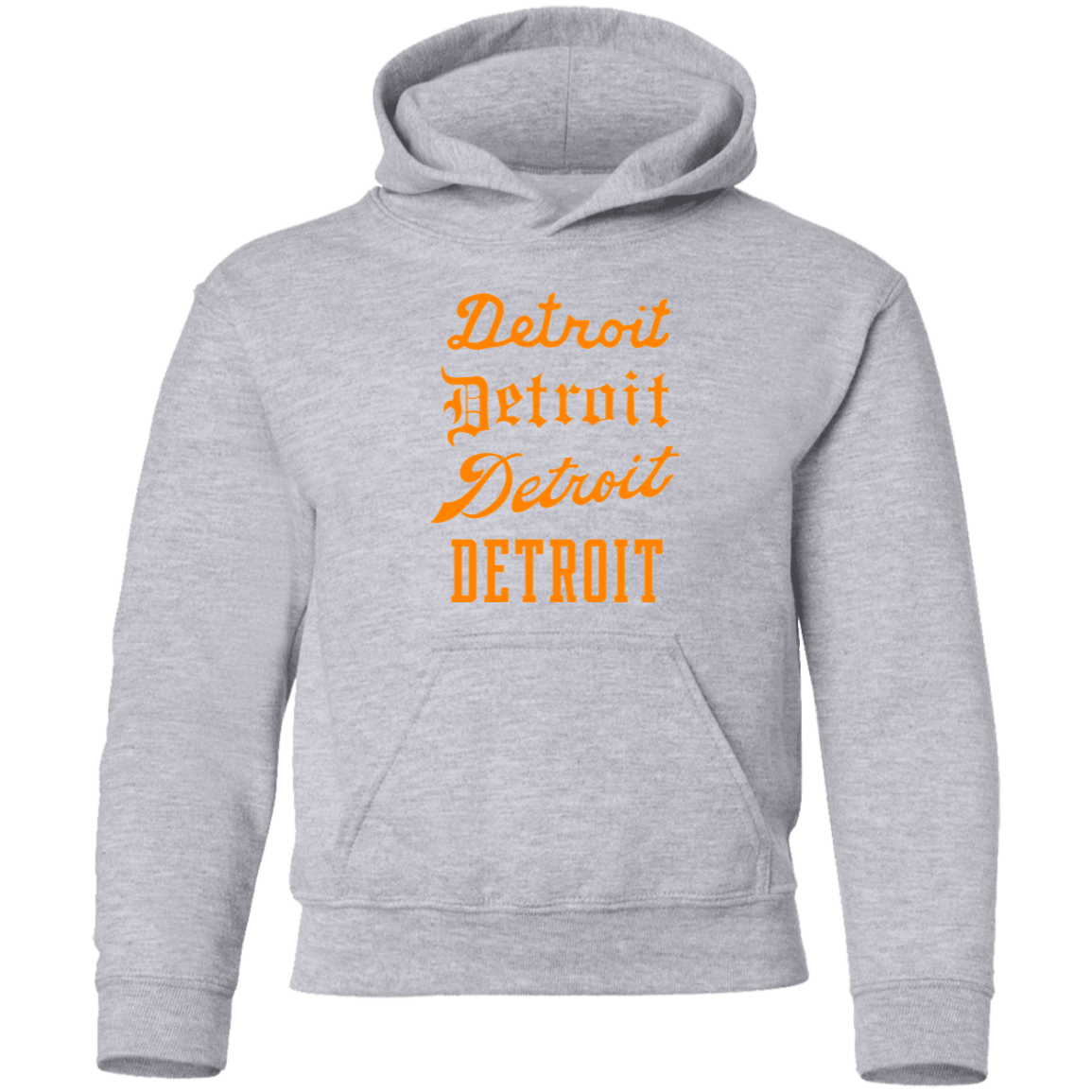 Detroit Stack - Orange Kids Unisex Classic Hoodie