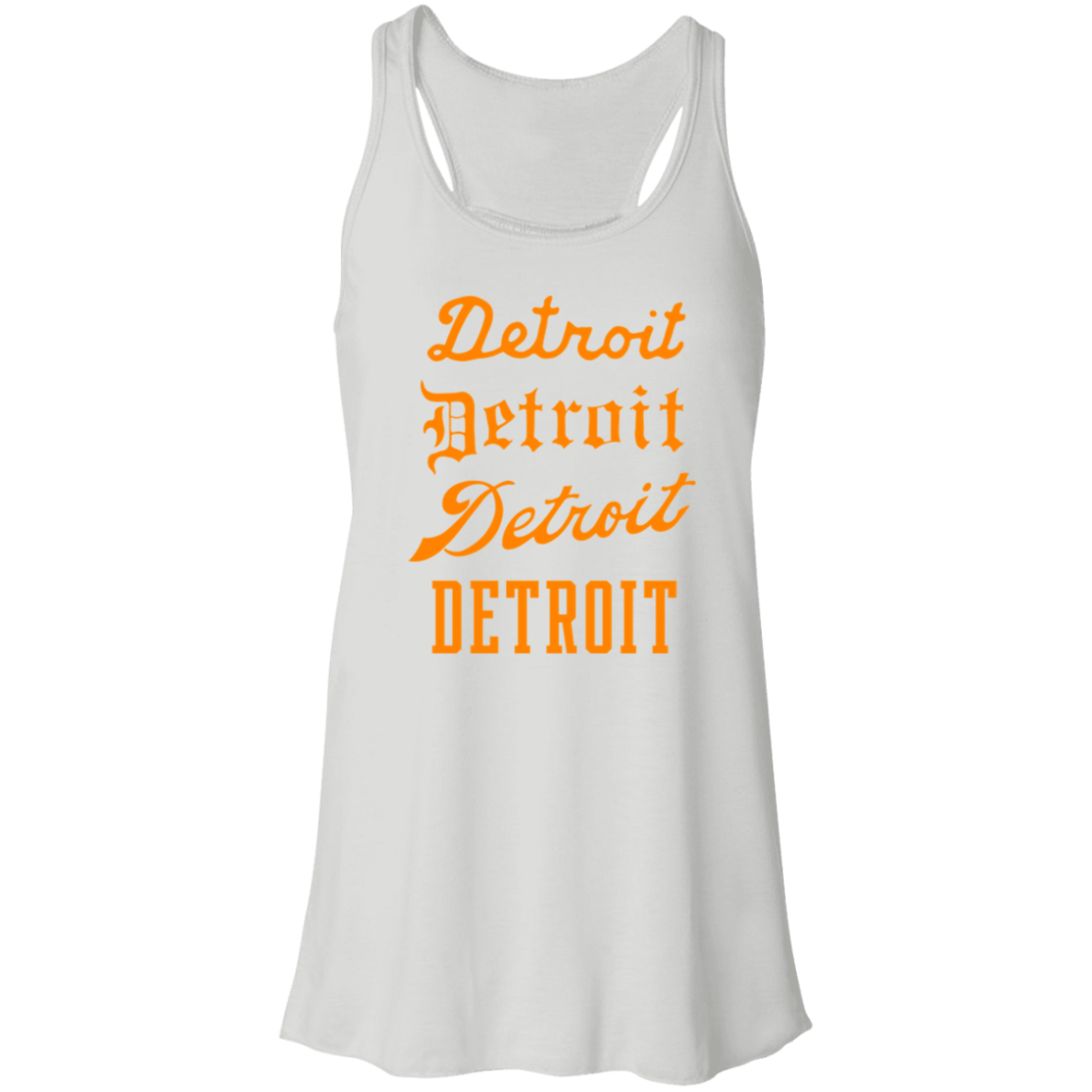 Detroit Stack - Orange Flowy Racerback Tank