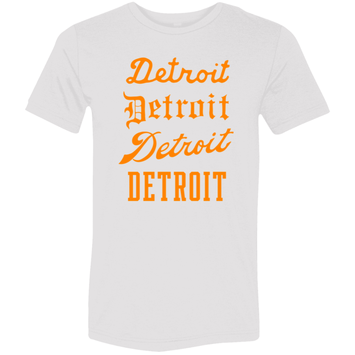 Detroit Stack - Orange Soft Unisex Triblend T-Shirt