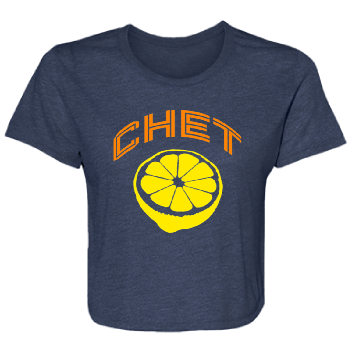 Chet - Orange + Lemon Flowy Cropped Tee