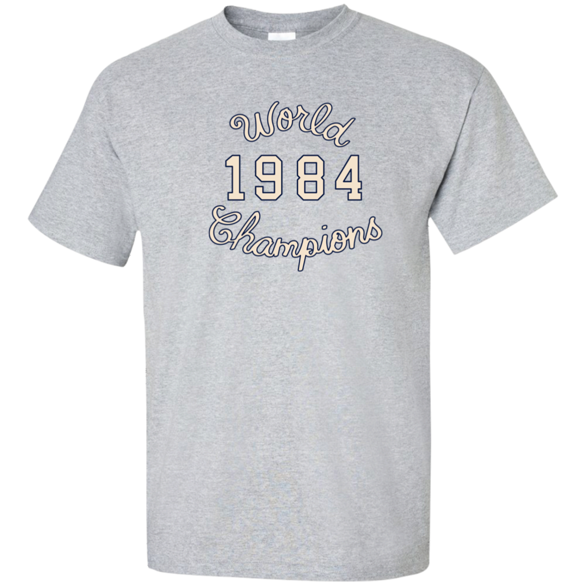 World Champions - Ivory + Navy Unisex Tall Ultra Cotton T-Shirt