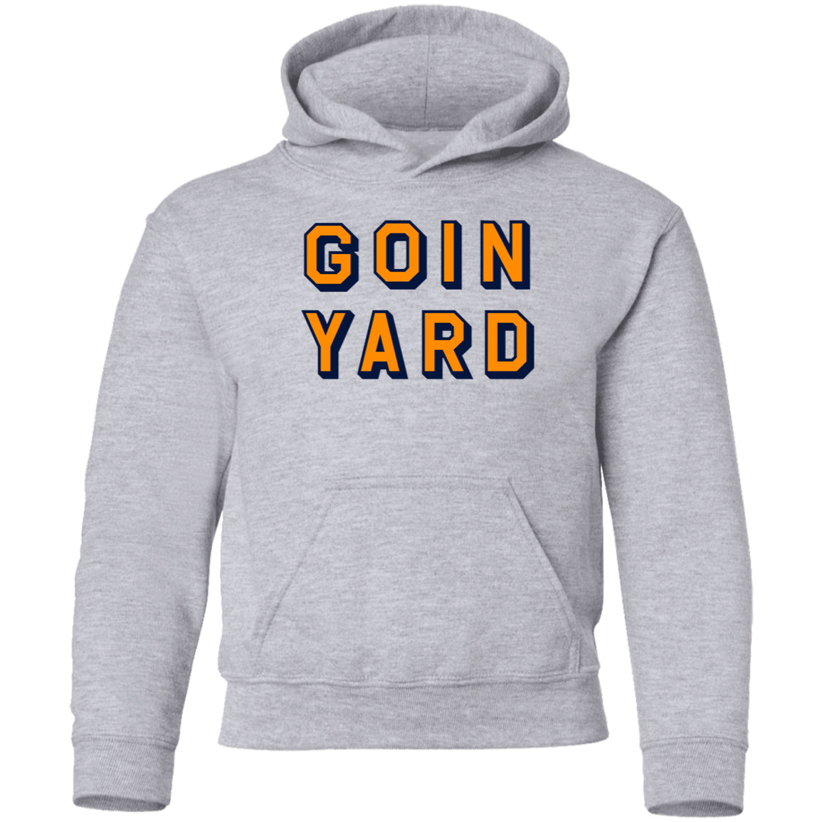 Goin Yard - Orange + Navy Kids Unisex Classic Hoodie