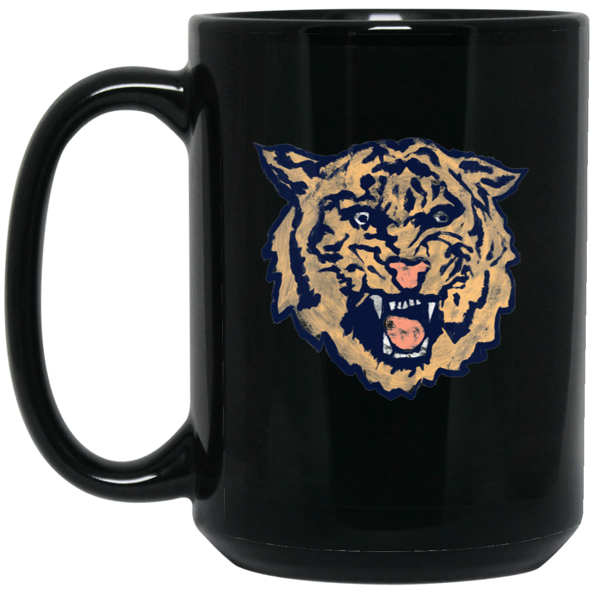 Tigercat - Orange 15oz Black Mug