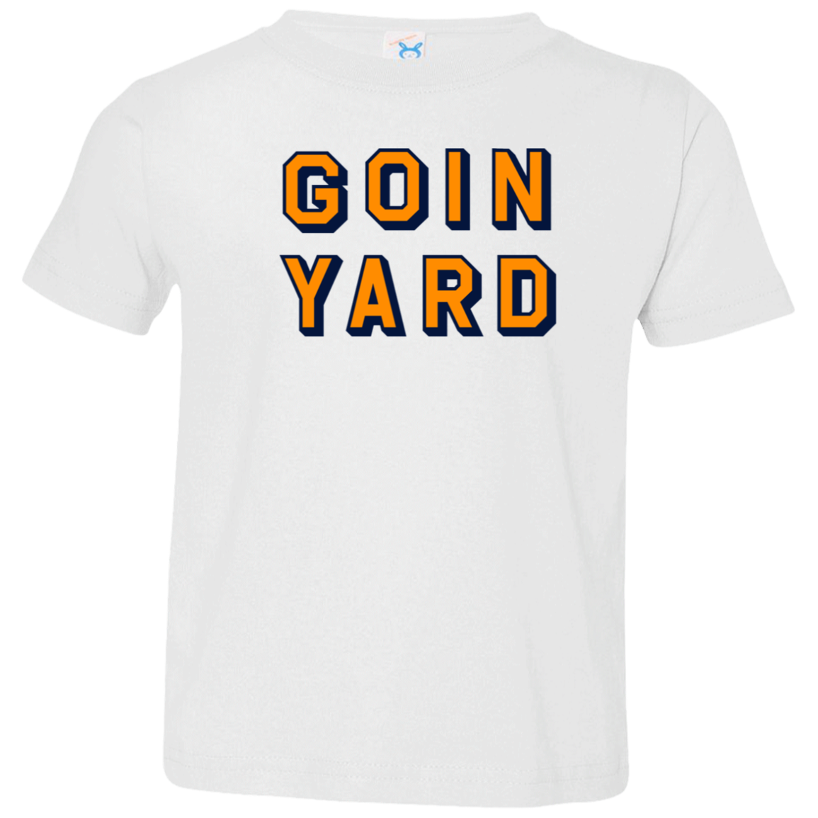 Goin Yard - Orange + Navy Cute Toddler T-Shirt