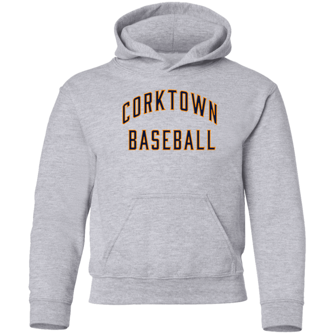 Corktown Baseball - Navy + Orange Kids Unisex Classic Hoodie