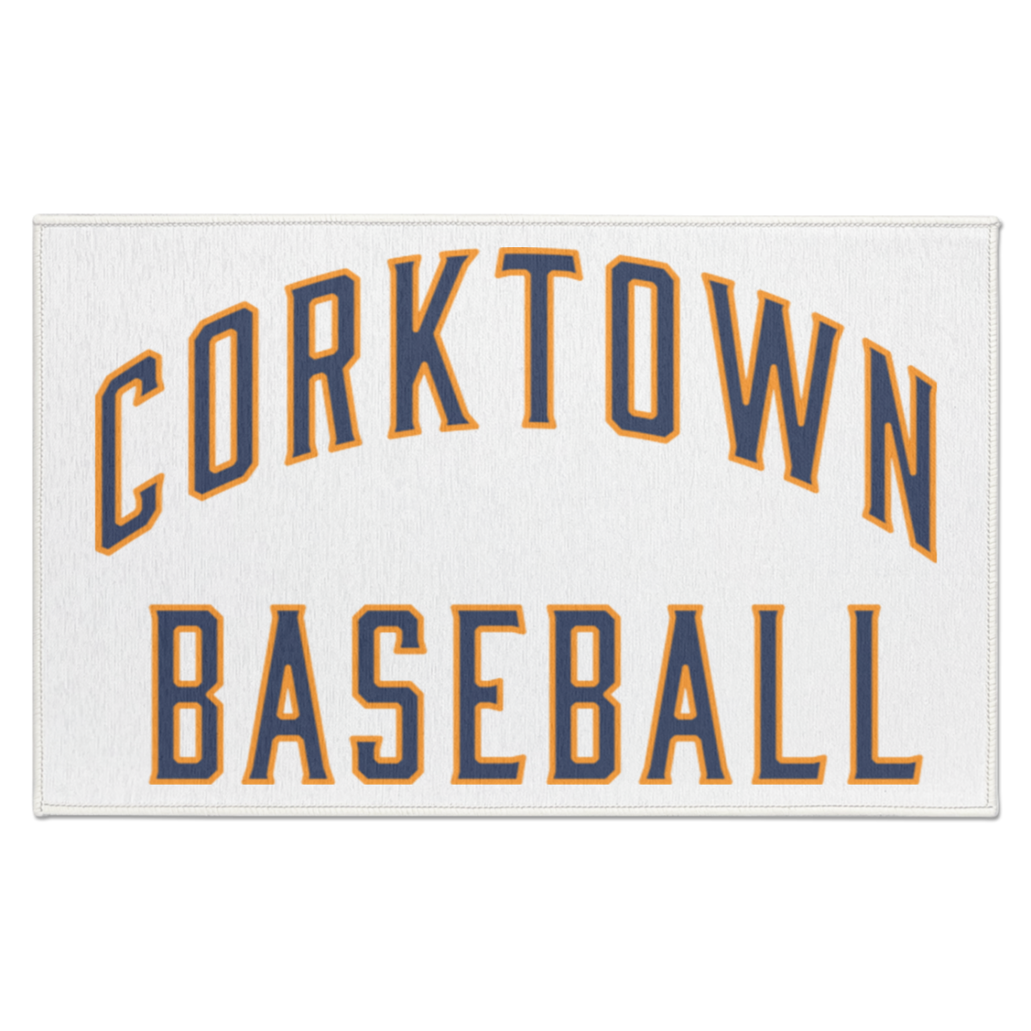 Corktown Baseball - Navy + Orange Indoor Accent Doormat