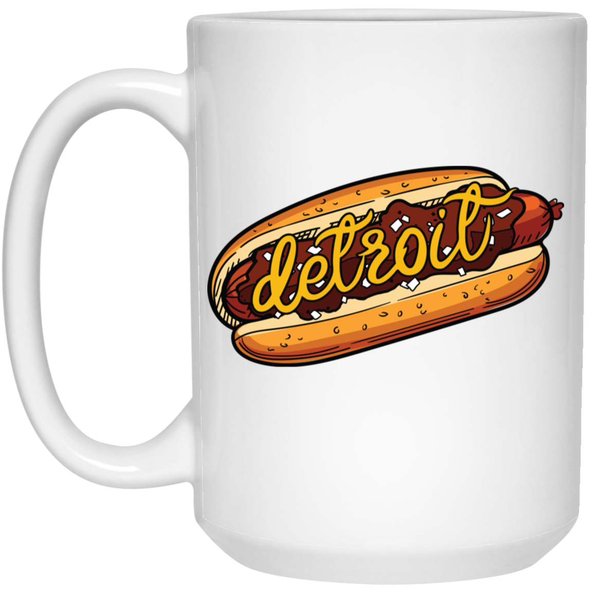 Detroit Coney Dog 15oz White Mug